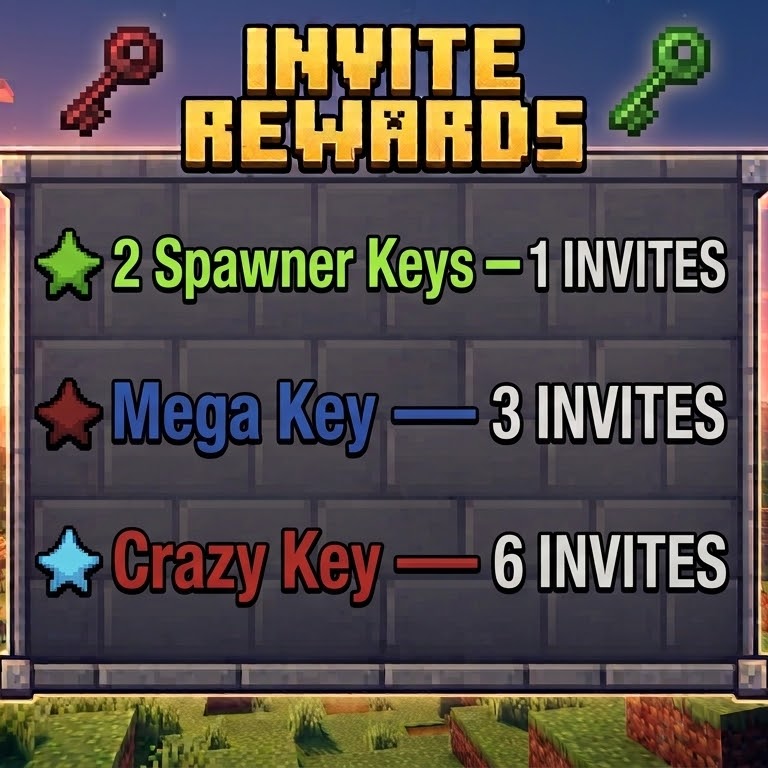 Invite rewards — keys